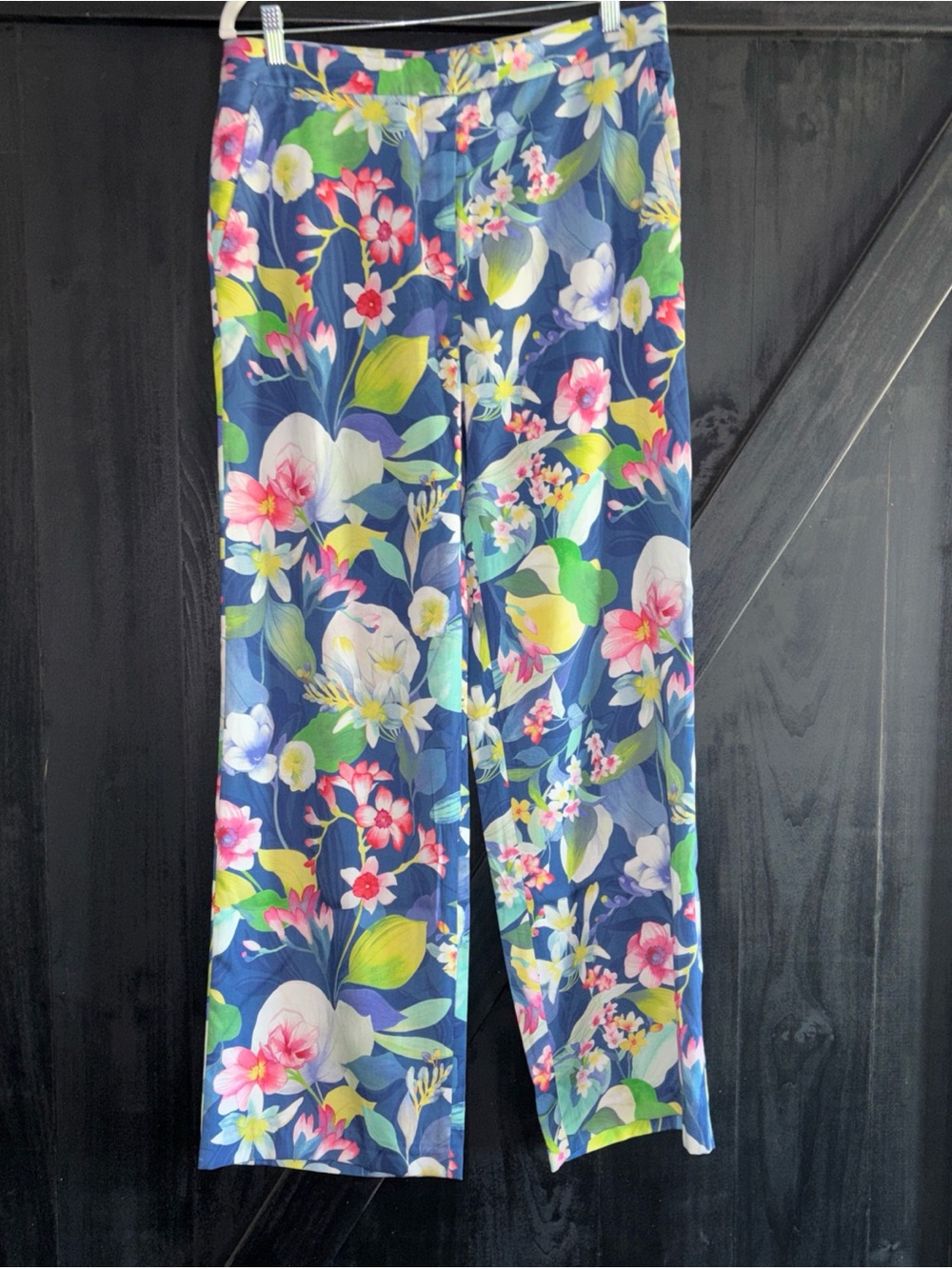 J.McLaughlin 100% Tencel Floral Botanical Trouser Size 12 NWT
